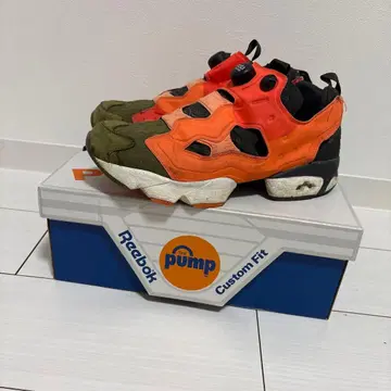 Reebok Pump fury 스니커즈 오렌지/그린 26.5cm