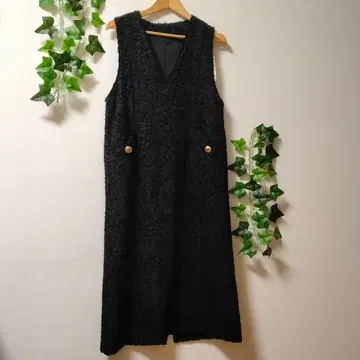 [택 포함 새상품] 야마다야 VIN 블랙 슬리브리스 롱 원피스