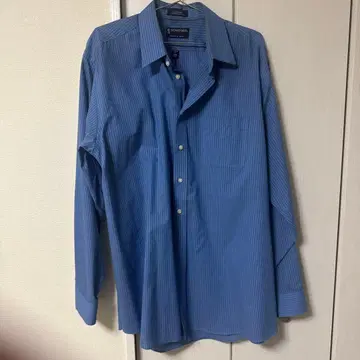 구제 의류 블루 스트라이프 셔츠