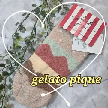 새상품 gelato pique 햄버거 패턴 삭스 룸삭스 홈웨어