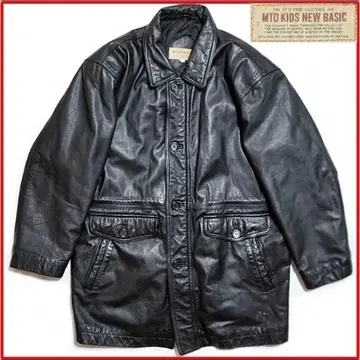 MTD KIDS NEW BASIC 블랙 가죽 자켓 M 사이즈 구제 의류
