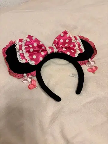 2009년산 레어 디즈니 머리띠 핑크 도트