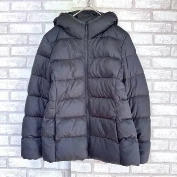 유니클로 다운 자켓 후드 블랙 아우터 M