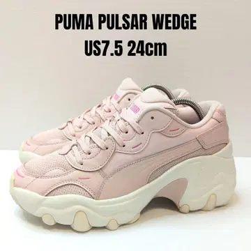 푸마 파르사 웨지 24cm 핑크 통굽 스니커즈