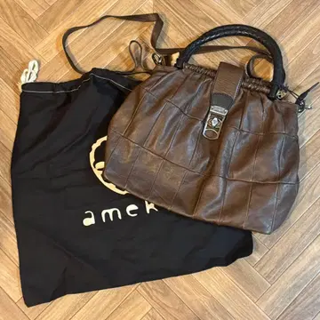 [가격 인하] ameko 가죽 2WAY 핸드백 숄더백 브라운