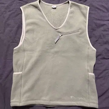 챔피언 플리스 베스트 카키 L