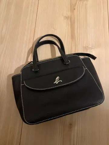 아네스베 가죽 핸드백 블랙