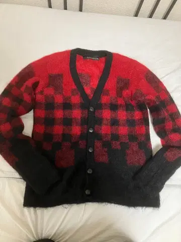 [ 모헤어 67% ] Influence Link 빨검 모헤어 가디건 M