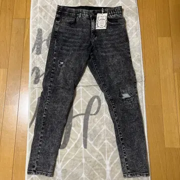 RETRO ENGINE 블랙 스키니 데님 RTEG