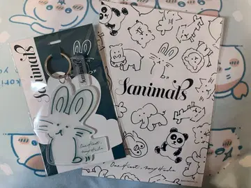 Sanimals 스티커, 아크릴 키링 세트