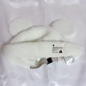 디즈니 보아캡 화이트 니트 모자