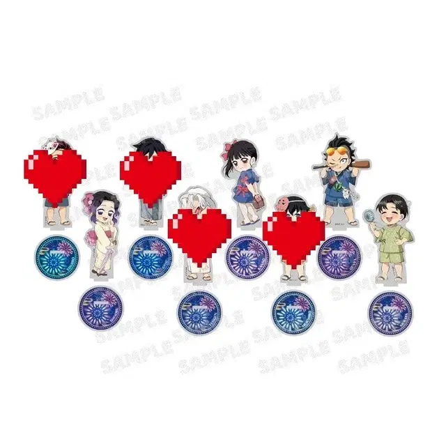 공구) 귀멸의 칼날 불꽃놀이 여름 한정 아크릴 스탠드 공구