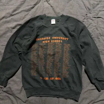 JERZEES 빈티지 80s USA제 맨투맨 블랙 S