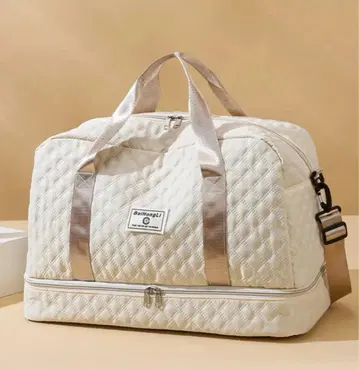 [ 오늘 한정 판매 ] ZARA 장르 해외 브랜드 퀼팅 화이트 보스턴 백