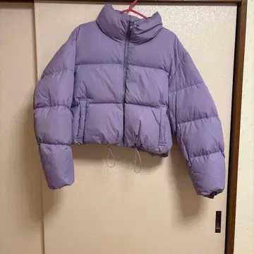 라벤더 크롭 다운 자켓 사이즈 1