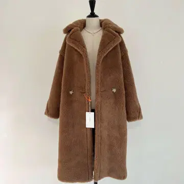 미사용 새상품 스테디셀러 베어 롱 코트 테디 코트 라이트 브라운