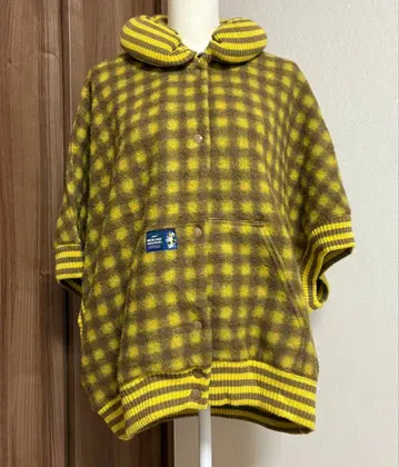 mercibeaucoup 깅엄 체크 패턴 돌먼형 블루종