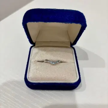 웨이브 디자인 실버 반지 파란색 스톤 유품 정리