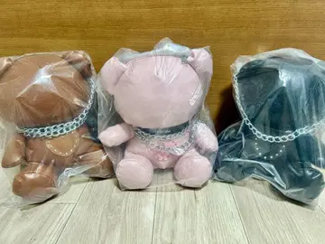 지뢰계 테디베어 체인 백 봉제 인형 3개