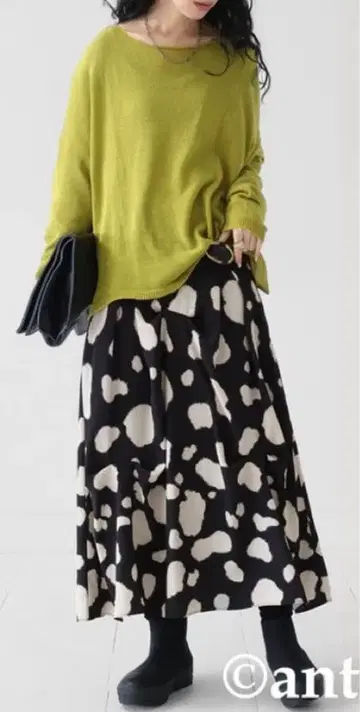 스커트 뉴앙스 패턴 스커트 여성용 antiqua 고급