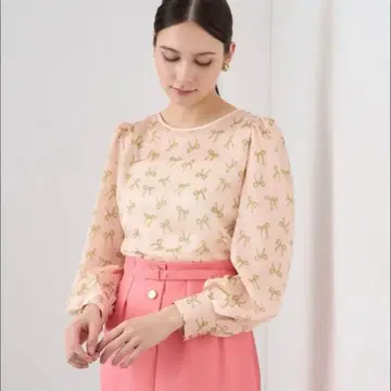 ANAYI 아나이 리본 턱 슬리브 블라우스