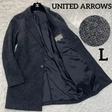 새상품급 유나이티드 애로우즈 멜톤 체스터 코트 L 트위드 그레이 완판템