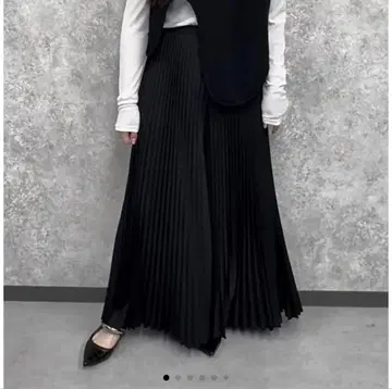 조코양이 채널 플리츠 팬츠 블랙 L 사이즈