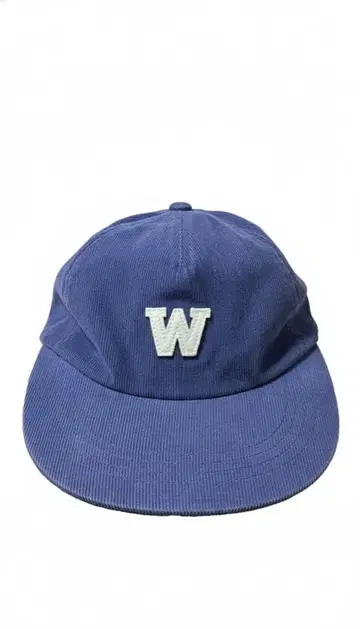 W 로고 자수 파랑 캡