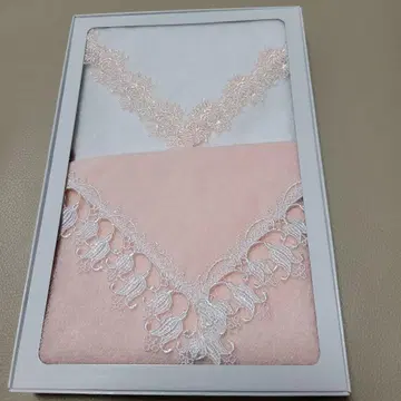 치카자와 레이스 타월 손수건 2장 세트