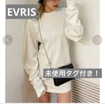 EVRIS 볼륨 슬리브 컷 미니 원피스
