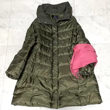 빅 사이즈 46 미사용급 23구 다운 코트 시레 타프타 워셔블 경량