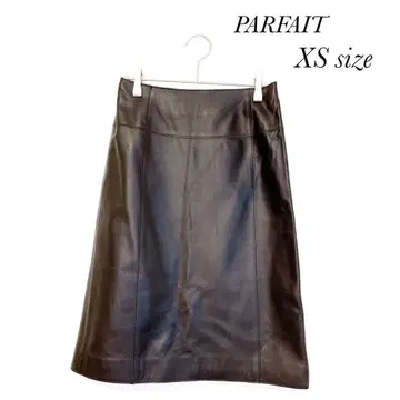 다크 브라운 가죽 스커트 타이트 스커트 심플 XS
