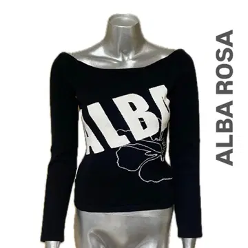 희귀! 초레어! ALBA ROSA 오프숄더 긴팔 니트