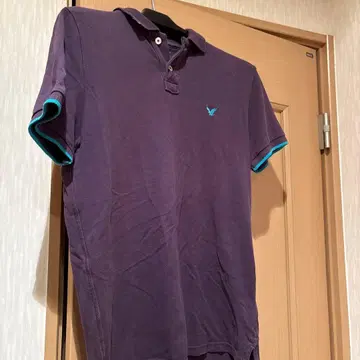 AMERICAN EAGLE OUTFITTERS 퍼플 피케 셔츠 S/P