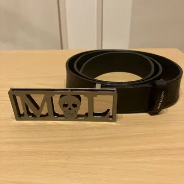 MARK & LONA 스컬 디자인 가죽 벨트 105