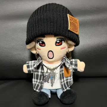 인형 옷 체크 셔츠 (블랙)