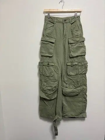 d'zzit 카키 와이드 데님 팬츠