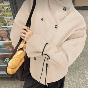 Siren Gaze 애프리콧 컬러 여성용 패셔너블 코트