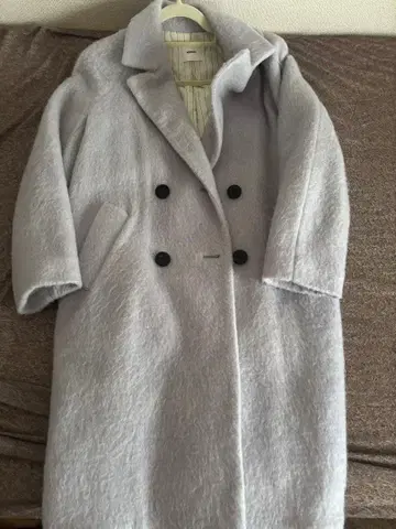 MURUA 라이트 그레이 더블 브레스트 코트