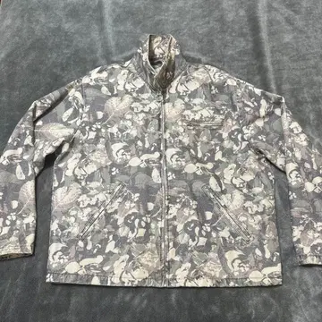 ZARA 아우터 자켓 카모 패턴 화이트 L 사이즈
