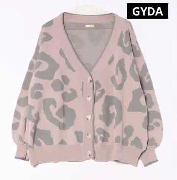 GYDA 레오파드 하이 게이지 니트 가디건 새상품급 F