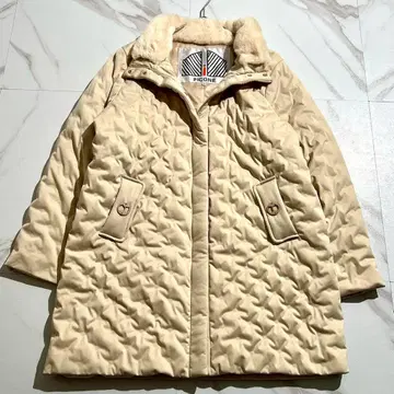 미사용급 현행 택 최근 모델 피코네 인조 모피 옷깃 다운 코트 40