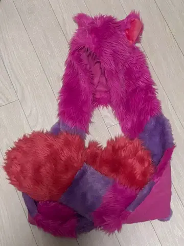 디즈니 체셔캣 후드 머플러 팬캡