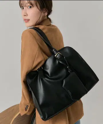 새상품 mystic 파우치 포함! 스티치 라인 보스턴 BAG 블랙