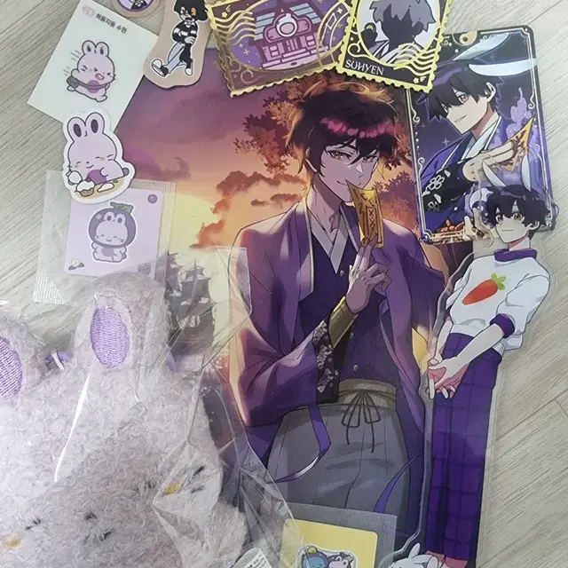 잠뜰tv 픽셀리 수현 인형키링, 아크릴 스탠드, 은잡, 스티커 일괄 판매