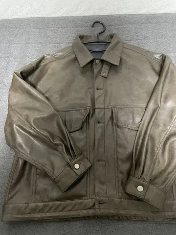 nui nullu 브라운 가죽 자켓