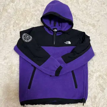 THE NORTH FACE 플리스 후드티 S 보라색/블랙