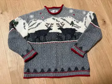 [ 당일 발송 가능 ] USA 구제 의류 산타 루돌프 크리스마스 니트