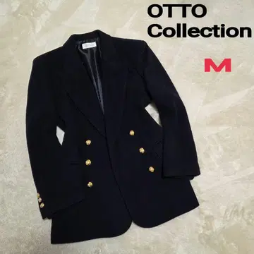 컨디션 최상 더블 테일러드 자켓 네이비 골드 버튼 울 otto