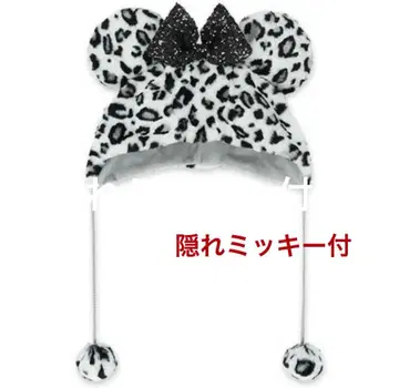 미사용 새상품 디즈니 미니 팬캡 레오파드 무늬 레오파드 화이트